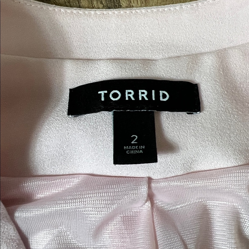 Torrid Light Pink Women's Blazer Open Sz 2 - Picture 10 of 11